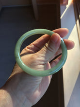 Load image into Gallery viewer, 59mm Certified Type A 100% Natural green gray (油青) round cut jadeite Jade bangle PH261-7140