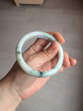 Load image into Gallery viewer, 57.5mm Certified 100% natural Type A green/white jadeite jade bangle BM32-9745