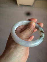 Load image into Gallery viewer, 56.8mm certified type A 100% Natural dark green/white/purple jadeite jade bangle BG76-1838