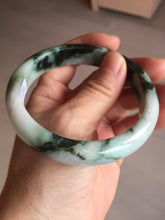 Load image into Gallery viewer, 60mm certificated Type A 100% Natural dark green/brown/black Jadeite Jade bangle BG239-3286