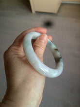 Load image into Gallery viewer, 56.8mm certified type A 100% Natural dark green/white/purple jadeite jade bangle BG76-1838