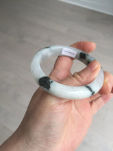Load image into Gallery viewer, 53.8mm certified Type A 100% Natural light green/white jadeite jade bangle BK100-2343