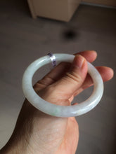 Load image into Gallery viewer, 55mm certified Type A 100% Natural green/white Jadeite Jade bangle BF28-1453