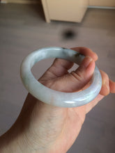 Load image into Gallery viewer, 56.8mm certified type A 100% Natural dark green/white/purple jadeite jade bangle BG76-1838