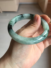 Load image into Gallery viewer, 56.5mm Certified Type A 100% Natural suny green dark green Jadeite Jade bangle BP33-8236