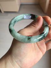 Load image into Gallery viewer, 56.5mm Certified Type A 100% Natural suny green dark green Jadeite Jade bangle BP33-8236