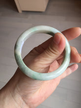 Load image into Gallery viewer, 54.5mm Certified 100% natural Type A sunny green/white jadeite jade bangle BM31-0361