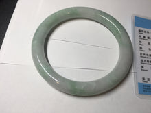 Load image into Gallery viewer, 75.7mm certified Type A 100% Natural sunny green/light green round cut plus size Jadeite Jade bangle AY100-9626