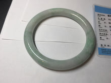 Load image into Gallery viewer, 75.7mm certified Type A 100% Natural sunny green/light green round cut plus size Jadeite Jade bangle AY100-9626