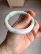 Load image into Gallery viewer, 54.5mm Certified 100% natural Type A sunny green/white jadeite jade bangle BM31-0361