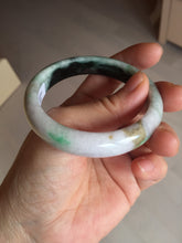 Load image into Gallery viewer, 15.5mm size 4 3/4 100% natural type A icy watery green/blue icy watery Guatemala jadeite jade band ring group PE126