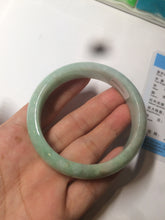Load image into Gallery viewer, 55.7mm 100% natural Type A sunny green/brown/white jadeite jade bangle AX46-2830