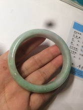Load image into Gallery viewer, 55.7mm 100% natural Type A sunny green/brown/white jadeite jade bangle AX46-2830