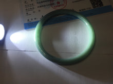 Load image into Gallery viewer, 63mm Certified Type A 100% Natural Light Blue Green Gray Ru Kiln Sky Celadon Blue (汝窑天青蓝) Guatemala Jadeite Jade Slim Round Bangle BS172-8648