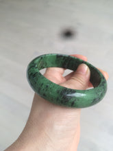 Load image into Gallery viewer, 60.5mm 100% natural green/red/black Epidote (红绿宝)bangle CB62