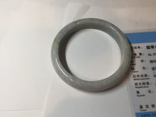 Load image into Gallery viewer, 56.5mm certified Type A 100% Natural purple white Jadeite Jade bangle D138-4044