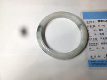 Load image into Gallery viewer, 56.5mm certified type A 100% Natural dark green/white jadeite jade bangle BG75-1837