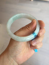 Load image into Gallery viewer, 56mm certified 100% natural icy watery sunny green purple jadeite jade bangle BN57-06970