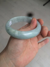 Load image into Gallery viewer, 56.3mm certified 100% natural Type A light green chubby jadeite jade bangle BK24-4402