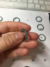 Load image into Gallery viewer, 15.5mm size 4 3/4 100% natural type A icy watery green/blue icy watery Guatemala jadeite jade band ring group PE126