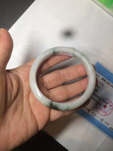Load image into Gallery viewer, 56.5mm certified type A 100% Natural dark green/white jadeite jade bangle BG75-1837