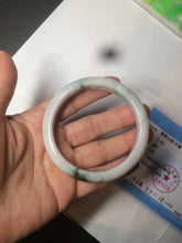 Load image into Gallery viewer, 56.5mm certified type A 100% Natural dark green/white jadeite jade bangle BG75-1837