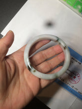 Load image into Gallery viewer, 56.5mm certified type A 100% Natural dark green/white jadeite jade bangle BG75-1837