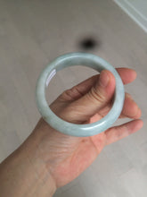 Load image into Gallery viewer, 56.3mm certified 100% natural Type A light green chubby jadeite jade bangle BK24-4402