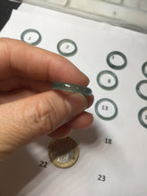 Load image into Gallery viewer, 15.5mm size 4 3/4 100% natural type A icy watery green/blue icy watery Guatemala jadeite jade band ring group PE126