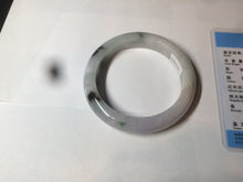 Load image into Gallery viewer, 56.8mm certified type A 100% Natural dark green/white/purple jadeite jade bangle BG76-1838