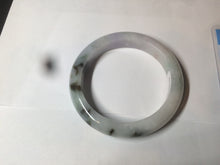 Load image into Gallery viewer, 56.8mm certified type A 100% Natural dark green/white/purple jadeite jade bangle BG76-1838