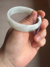 Load image into Gallery viewer, 52.5mm Certificated Type A100% green/white thin Jadeite Jade bangle F10-1164