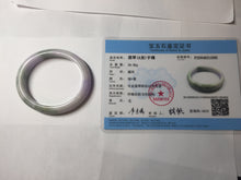 Load image into Gallery viewer, 50mm certified 100% natural Type A brown green/purple oval jadeite jade bangle PB161-1095