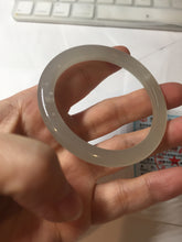 Load image into Gallery viewer, 50.8mm Certified 100% Natural icy white gray with flying snow nephrite jade bangle HN46-9154