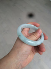 Load image into Gallery viewer, 55mm certified Type A 100% Natural green/white Jadeite Jade bangle BF67-4487