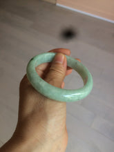 Load image into Gallery viewer, 56.4mm 100% natural Type A sunny green/brown/white jadeite jade bangle AX47-2831