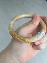 Load image into Gallery viewer, 56.8mm 100% natural beige yellow orange round cut Coral Jade (珊瑚玉) bangle XY109