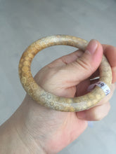 Load image into Gallery viewer, 56.8mm 100% natural beige yellow orange round cut Coral Jade (珊瑚玉) bangle XY109