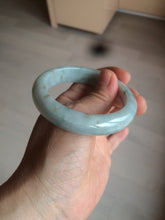 Load image into Gallery viewer, 53.7mm certificated Type A 100% Natural light green/yellow with green floating flowers Jadeite Jade bangle BK23-4409