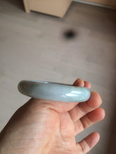 Load image into Gallery viewer, 53.7mm certificated Type A 100% Natural light green/yellow with green floating flowers Jadeite Jade bangle BK23-4409