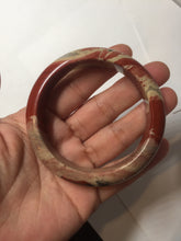 Load image into Gallery viewer, 55mm 100% natural red jasper stone(红碧玉,鸡血石) bangle XY102