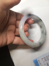 Load image into Gallery viewer, 56.8mm certified type A 100% Natural dark green/white/purple jadeite jade bangle BG76-1838