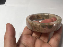 Load image into Gallery viewer, 53mm 100% natural pink/black time series(时光系列) square style rose stone (Rhodonite)square bangle XY103