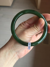 Load image into Gallery viewer, 59.3mm certified 100% Natural dark green/black nephrite (碧玉) bangle HN50-0137