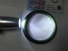 Load image into Gallery viewer, 60.5mm 100% Natural Dark Green/Black Meteorite Star Night Sky Galaxy Nephrite Bangle HT171-0553