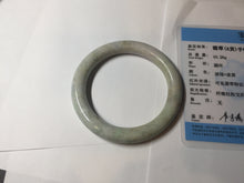 Load image into Gallery viewer, 54.5mm Certified Type A 100% Natural light green purple yellow round cut Jadeite Jade bangle GL48-8-4051