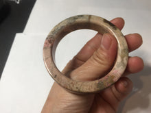 Load image into Gallery viewer, 53mm 100% natural pink/black time series(时光系列) square style rose stone (Rhodonite)square bangle XY103