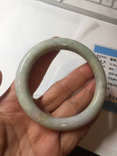 Load image into Gallery viewer, 54.5mm Certified Type A 100% Natural light green purple yellow round cut Jadeite Jade bangle GL48-8-4051