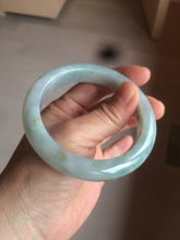 Load image into Gallery viewer, 57.4mm Certified Type A 100% Natural light yellow/blue/green Jadeite Jade bangle BK22-4406