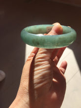 Load image into Gallery viewer, 51.3mm Certified Type A 100% Natural Light Green/Blue/Gray With Flying Snow Guatemala Jadeite Bangle PH264-1248